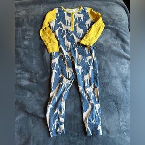 Yellow and Blue Animal Print onesie